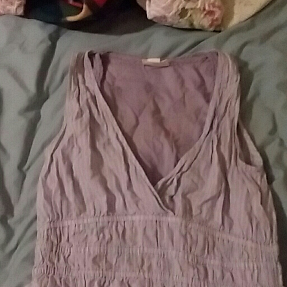 Purple striped tank dress